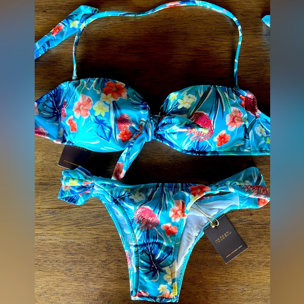 Rio Del Sol Bandeau Bikini with Removable Strap